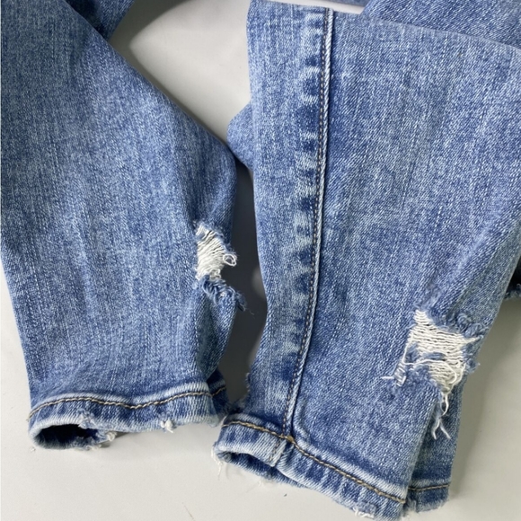 AEO Super Hi-Rise Jegging Acid Wash Distressed Stretchy - Picture 5 of 7